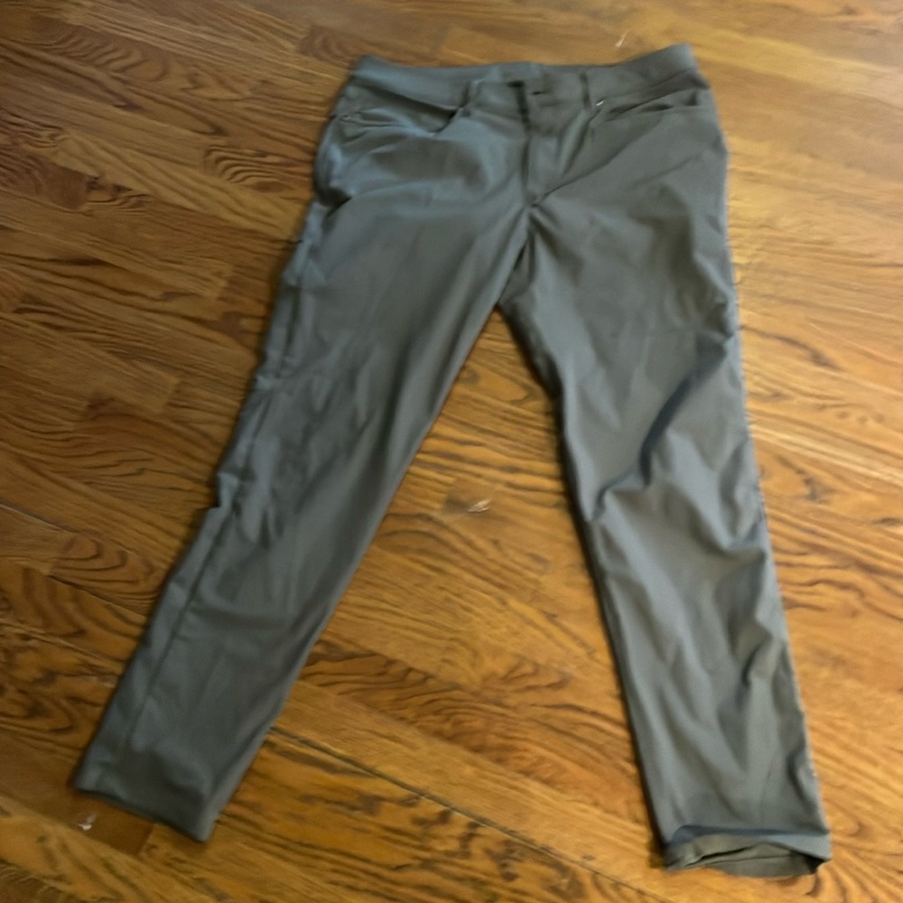 Lululemon ABC Warpstreme Pants Mens Gray Stretch Performance Fit 36/32